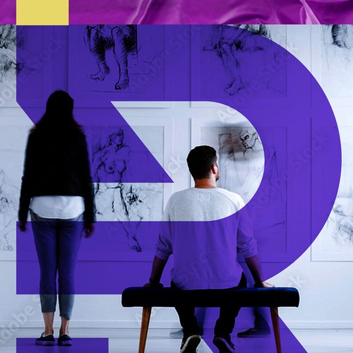 Museum design with the title 'An attractive Youtube cover for a prestigious art gallery'