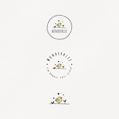 Baby clothing logo with the title 'Wunderklee'