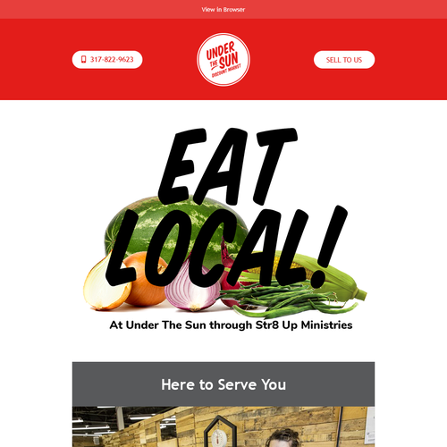 Discount design with the title 'Email Template for Discount Market'