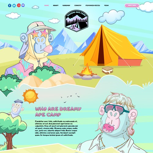 Crypto website with the title 'NFT Minting Website'