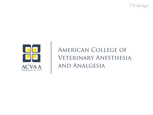 College logo with the title 'Create the next logo for American College of Veterinary Anesthesia and Analgesiab'