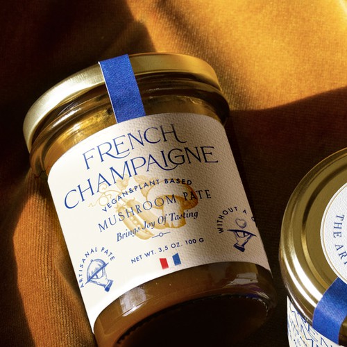 French label with the title 'Label Design for French Pate'