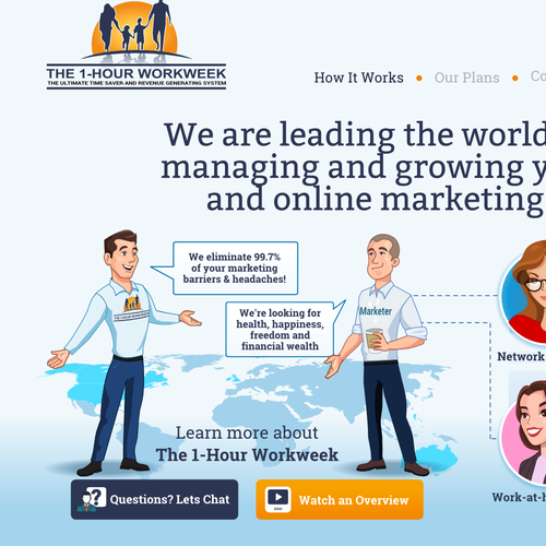 Inkscape design with the title 'Illustration for The 1-Hour Workweek'