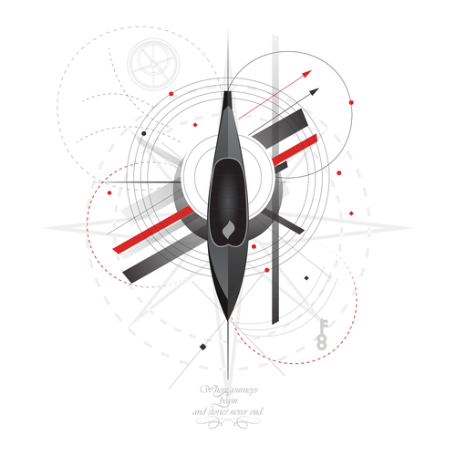 Travel illustration with the title 'Venice art illustration'