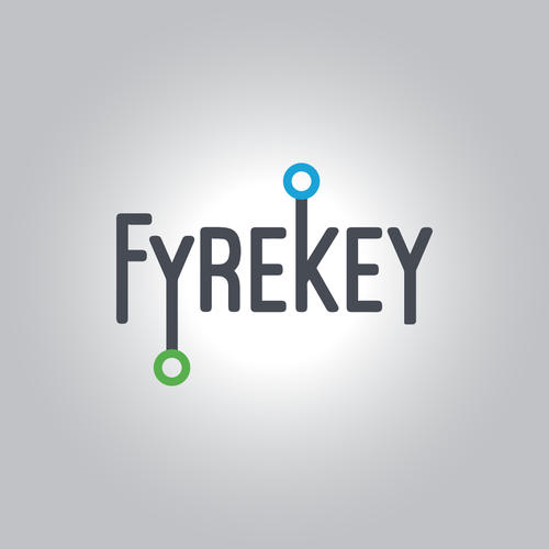 Circuit board logo with the title 'Fyrekey'