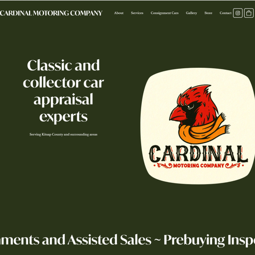 Automotive design with the title 'Cardinal Motoring Company'