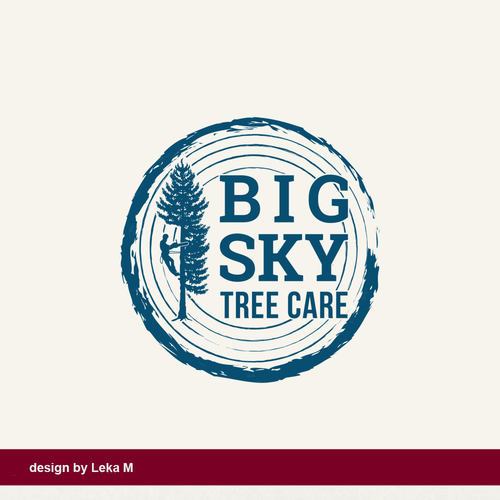 One-color design with the title 'Big Sky Tree Care'
