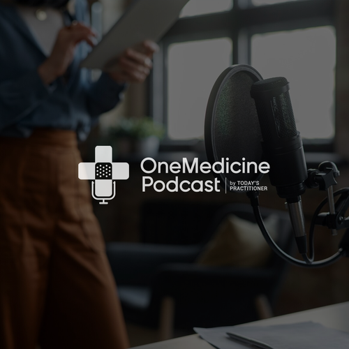 YouTube logo with the title 'One Medicine Podcast © 2023'