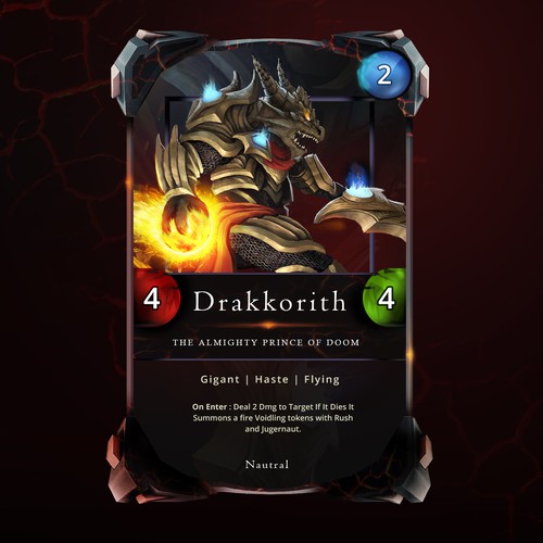 Monster artwork with the title 'Card Design for Phageborn'