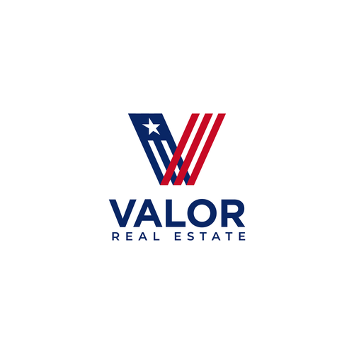 Commercial logo with the title 'Logo concept for Valor Real Estate'