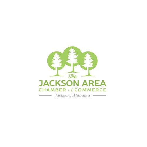 Tree logo with the title 'Logo for The Jackson Area Chamber of Commerce'