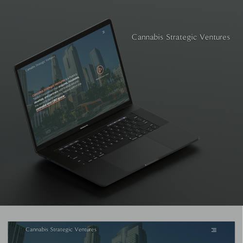 Alternative design with the title 'Cannabis Strategic Venture - Web Design'