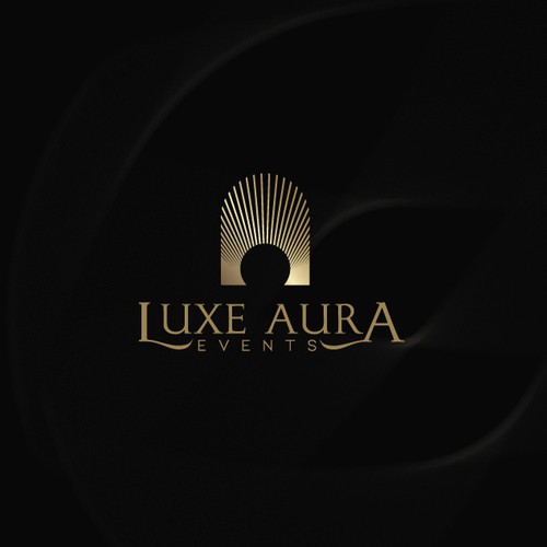 Event planning logo with the title 'Luxe Aura Events'