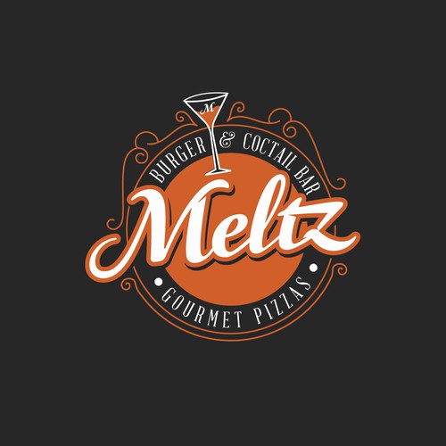 Pizza design with the title 'Meltz'