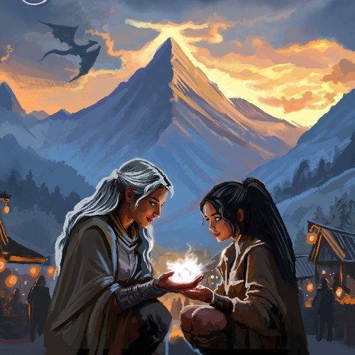 Illustrative artwork with the title 'Illustration for the cover of fantasy of the book.'