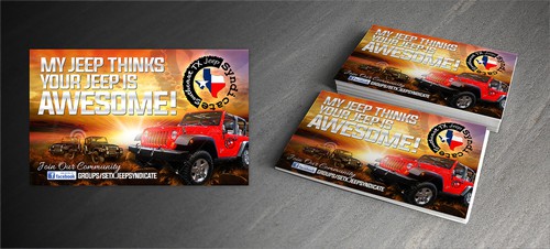 Advertising design with the title 'SETX Postcard'