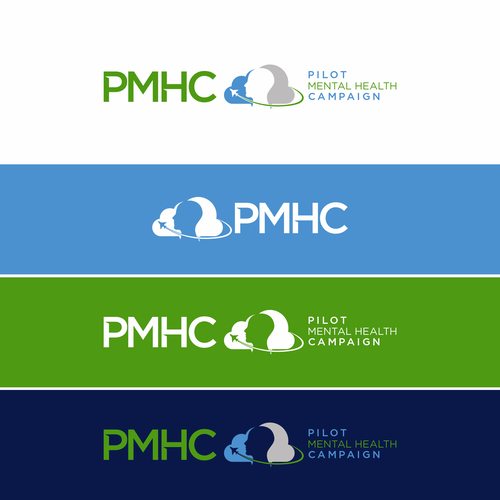 Plane logo with the title 'Logo design for Pilot Mental Health Campaign'