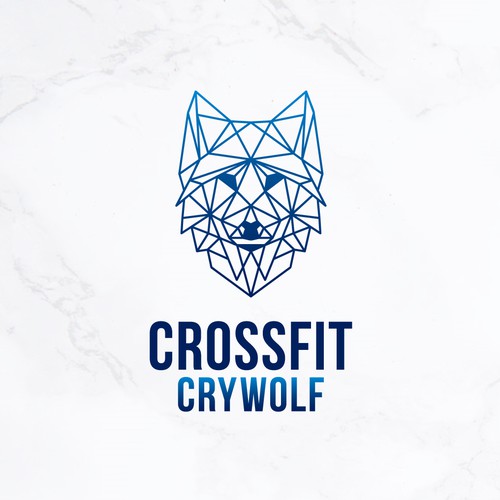 Physical logo with the title 'CrossFit Crywolf | CrossFit gym '