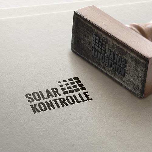 Solar panel design with the title 'Solar Kontrolle'