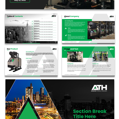 PowerPoint Template design for Manufacturer of boilers