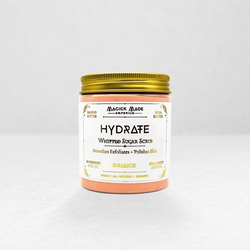 Witch design with the title 'Witchy Body Care Brand – Labels, Product Photography & Web Design'