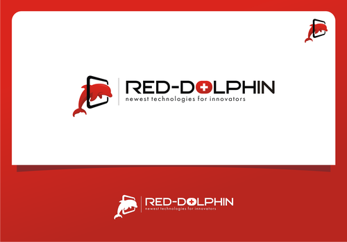 Dolphin design with the title 'Create the logo for RED-DOLPHIN'