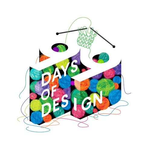 Knitting design with the title 'Help turn the 99 Days of Design mark into a living, breathing logo! (multiple winners)'