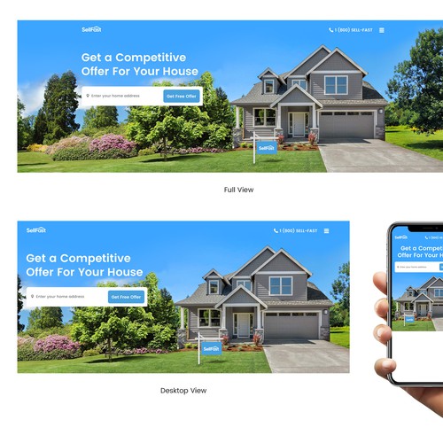 Collage design with the title 'Hero Image for SellFast'