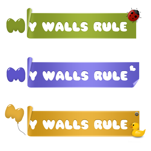 Sticker logo with the title 'logo for My Walls Rule'