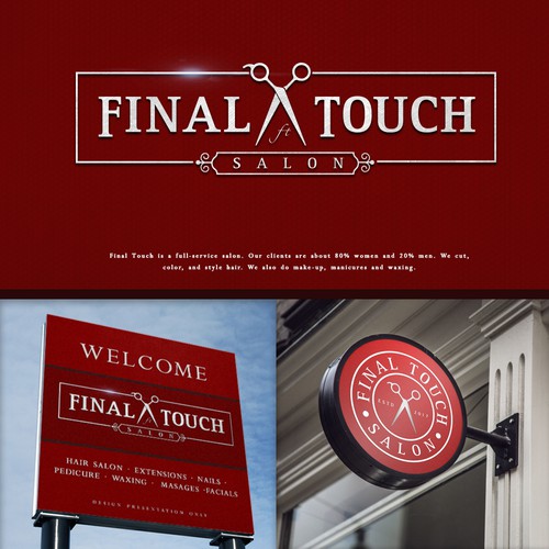 Salon logo with the title 'FINAL TOUCH SALON'
