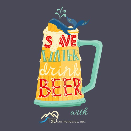 Drink t-shirt with the title 'Brewer T-shirt design'