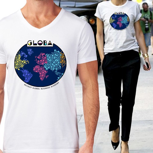 Japanese t-shirt with the title 'Globa Aacademy'