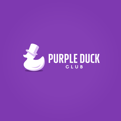 Duck logo with the title 'Purple Duck Logo'