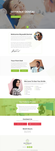 Dental website with the title 'Sleek website needed for Skywalk Dental'