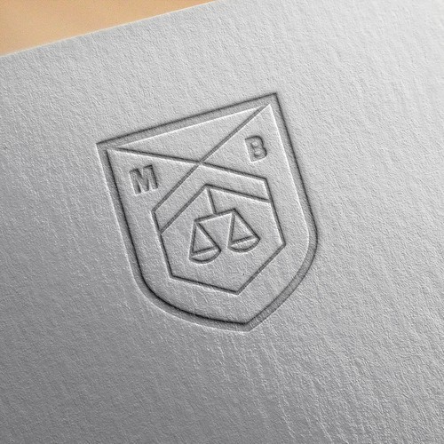 Letterpress design with the title 'New Modern Logo Required For International Law Firm.'