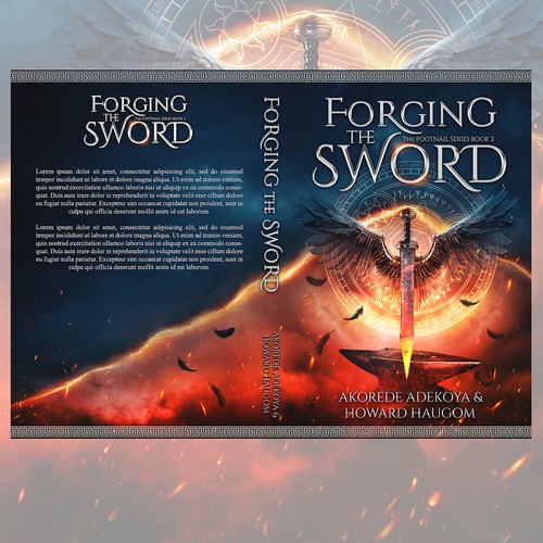 Digital art book cover with the title 'Forging The Sword'