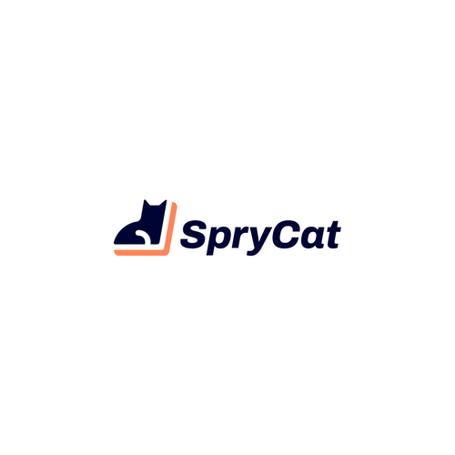 Cat logo with the title 'First LOGO for a NEW company of smart, friendly, bookish, tech people.'