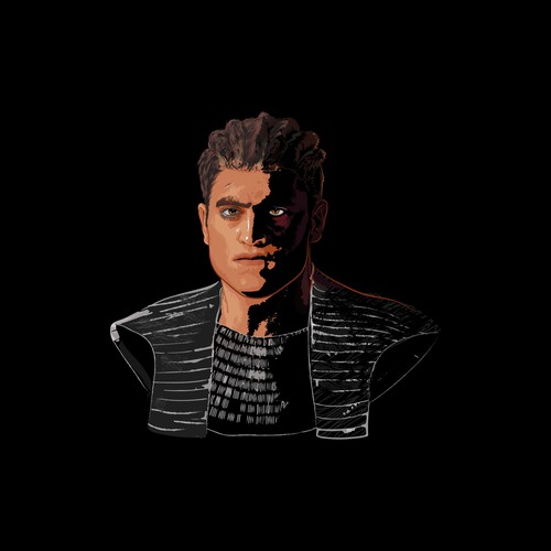 Angry design with the title 'Illustration Human character'