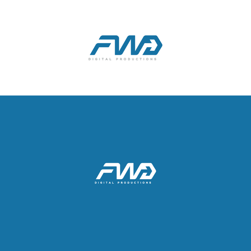 Typeface design with the title 'FWD. Digital Productions'
