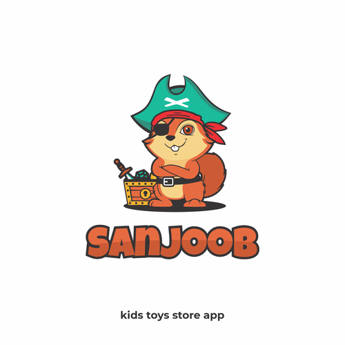 Squirrel logo with the title 'Toys store'
