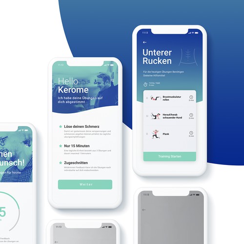 Workout design with the title 'workout app ui design'