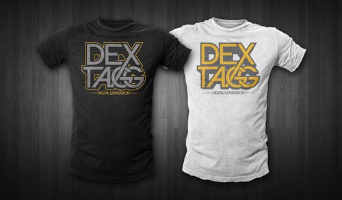 Typographic t-shirt with the title '"DEX" (Digital Expression)'