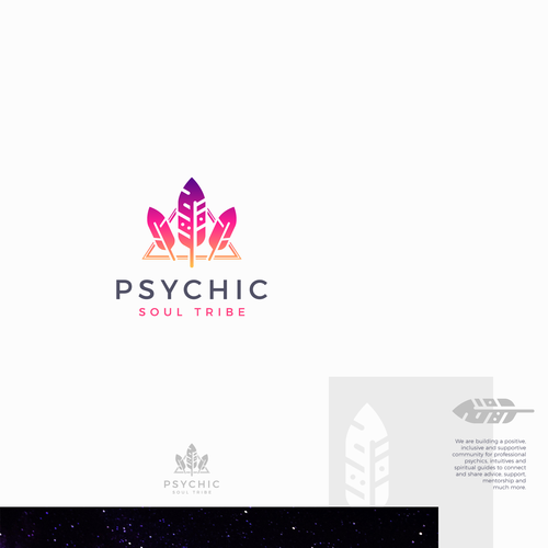 Galaxy design with the title 'Psychic Soul Tribe'