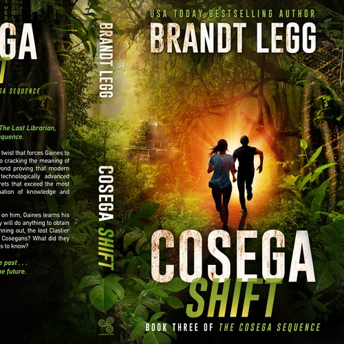 Thriller book cover with the title 'Cosega Shift - Book Three of The Cosega Sequence'