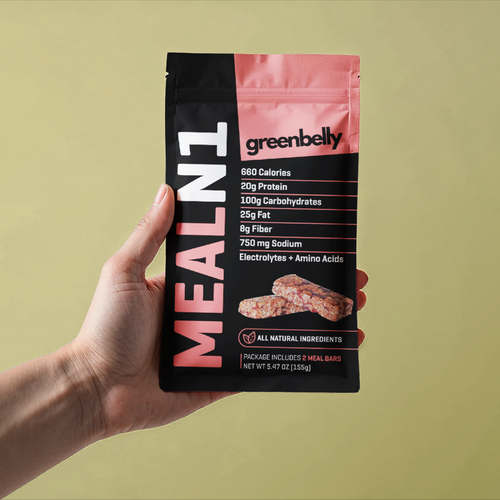 Design with the title 'LABEL & 3D RENDER'