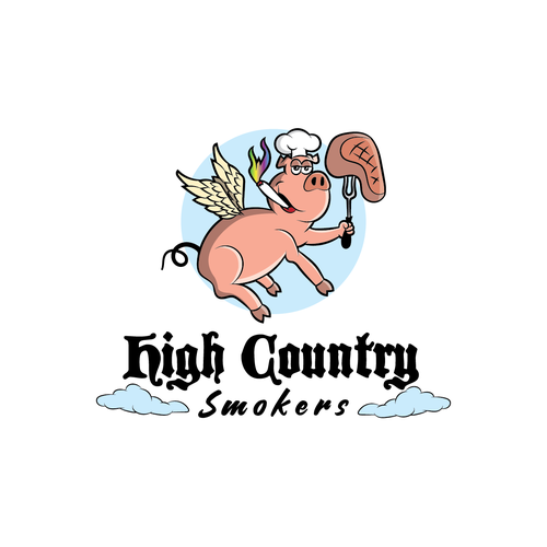 High design with the title 'logo for competition for BBQ team'