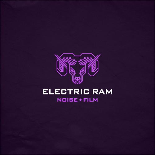 Line design with the title 'Electric Ram Logo'