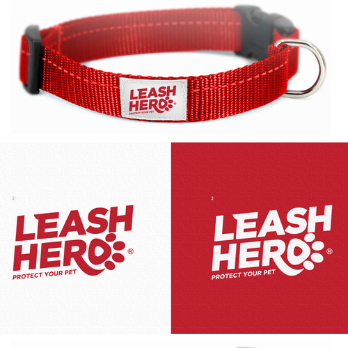 Canine design with the title 'Leash Hero'