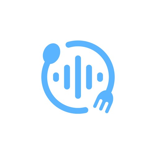 Voice logo with the title 'FOODTECH, RESTAURANT INDUSTRY LOGO'