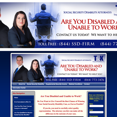 Create a professional website header for law practice